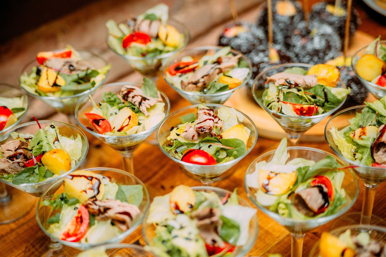 Fresh Mediterranean meal served at the long table at Villa Amfiario, Greece